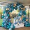 Teal Blue & Gold Balloons – Double-Stuffed Dusty Blue and Turquoise Balloon Set in Mixed Sizes, Teal Gold Balloon Garland for Birthday, Wedding, New Year, Anniversary & Baby Shower Ocean Party Décor